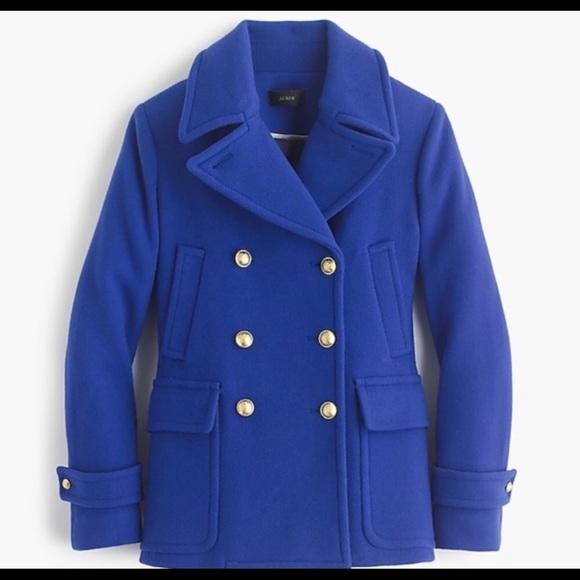 J. Crew Jackets & Blazers - JCREW MAJESTY STADIUM PEACOAT- BLUE/GOLD like new
